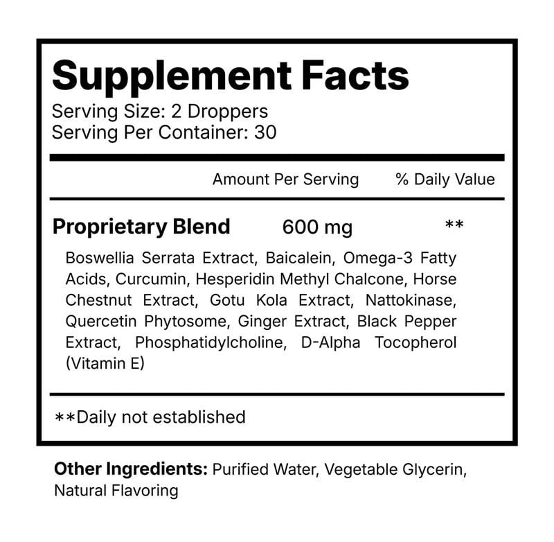 Supplements Facts Of Lymph Tonic